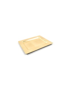 VASSOIO ORO IN PLASTICA 31,5X25X1,5CM su TreG Ingrosso