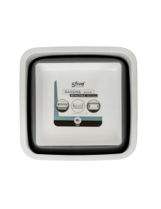 BACINELLA 164752 8LT RETRAIBILE BIANCO/GRIGIO su TreG Ingrosso