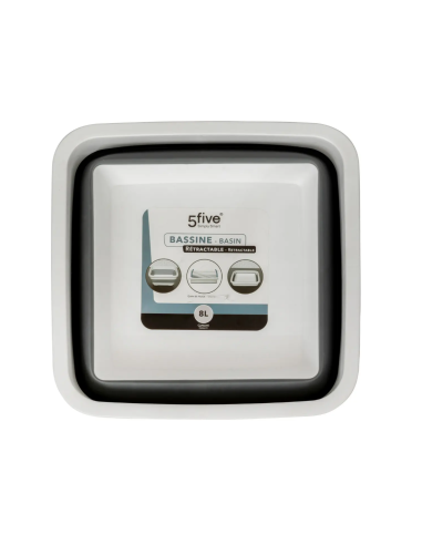 BACINELLA 164752 8LT RETRAIBILE BIANCO/GRIGIO su TreG Ingrosso