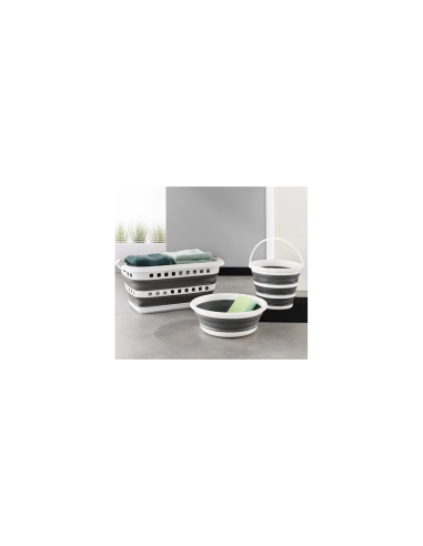 BACINELLA 164752 8LT RETRAIBILE BIANCO/GRIGIO su TreG Ingrosso