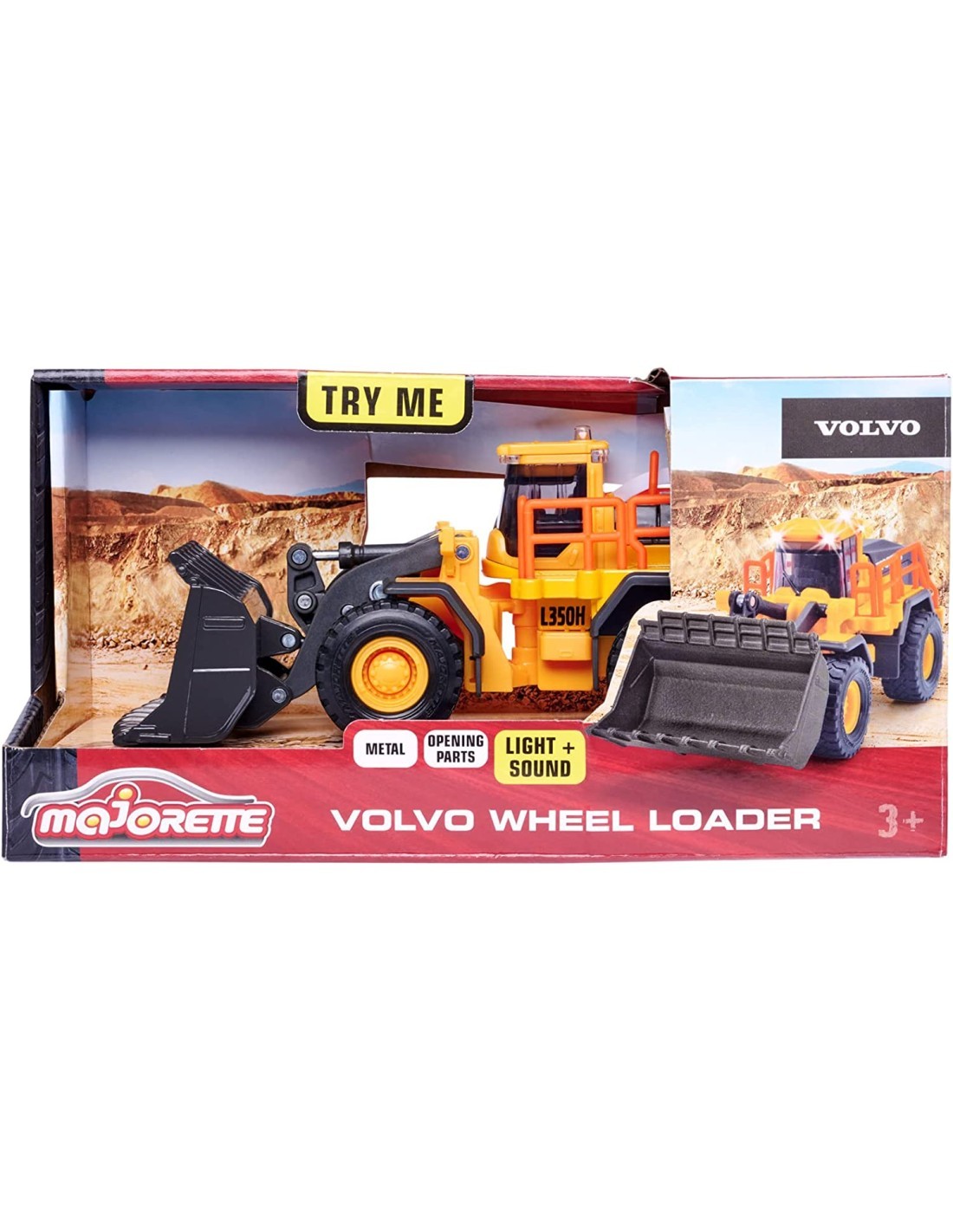 MAJORETTE 213723001 ESCAVATORE VOLVO LUCI SUONI su TreG Ingrosso