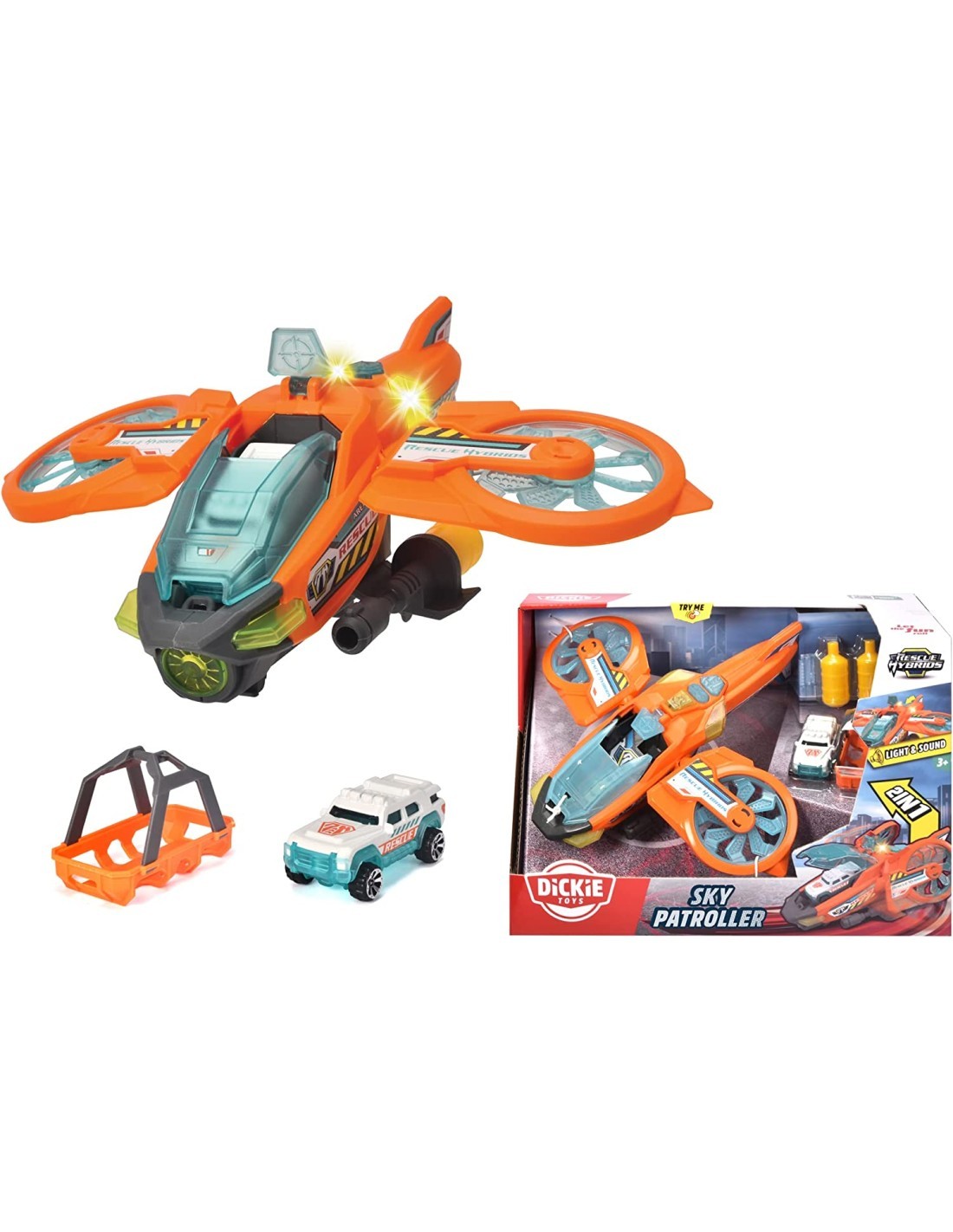 SKY PATROLLER 203794000 35CM CON VEICOLO LUCI SUONI su TreG Ingrosso