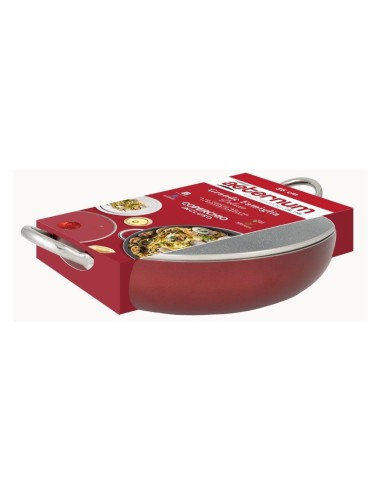GRANDE FAMIGLIA TEGAME+COPERCHIO 36CM ROSSO su TreG Ingrosso