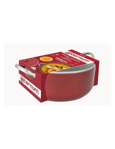 GRANDE FAMIGLIA CASSERUOLA+COPERCHIO 30CM ROSSO su TreG Ingrosso