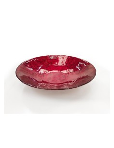 CENTROTAVOLA VETRO ROMANTIC 30CM ROSSO su TreG Ingrosso