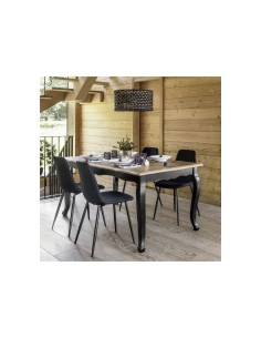 SEDIA 131255C TYKA NERA GAMBE NERE su TreG Ingrosso