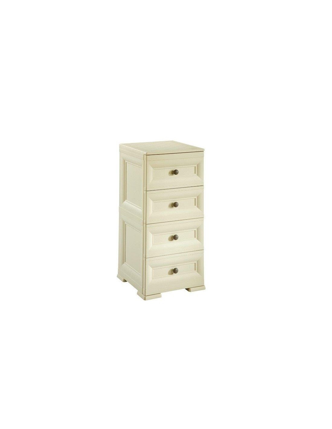 CASSETTIERA STRETTA 4 CASSETTI ANGORA su TreG Ingrosso