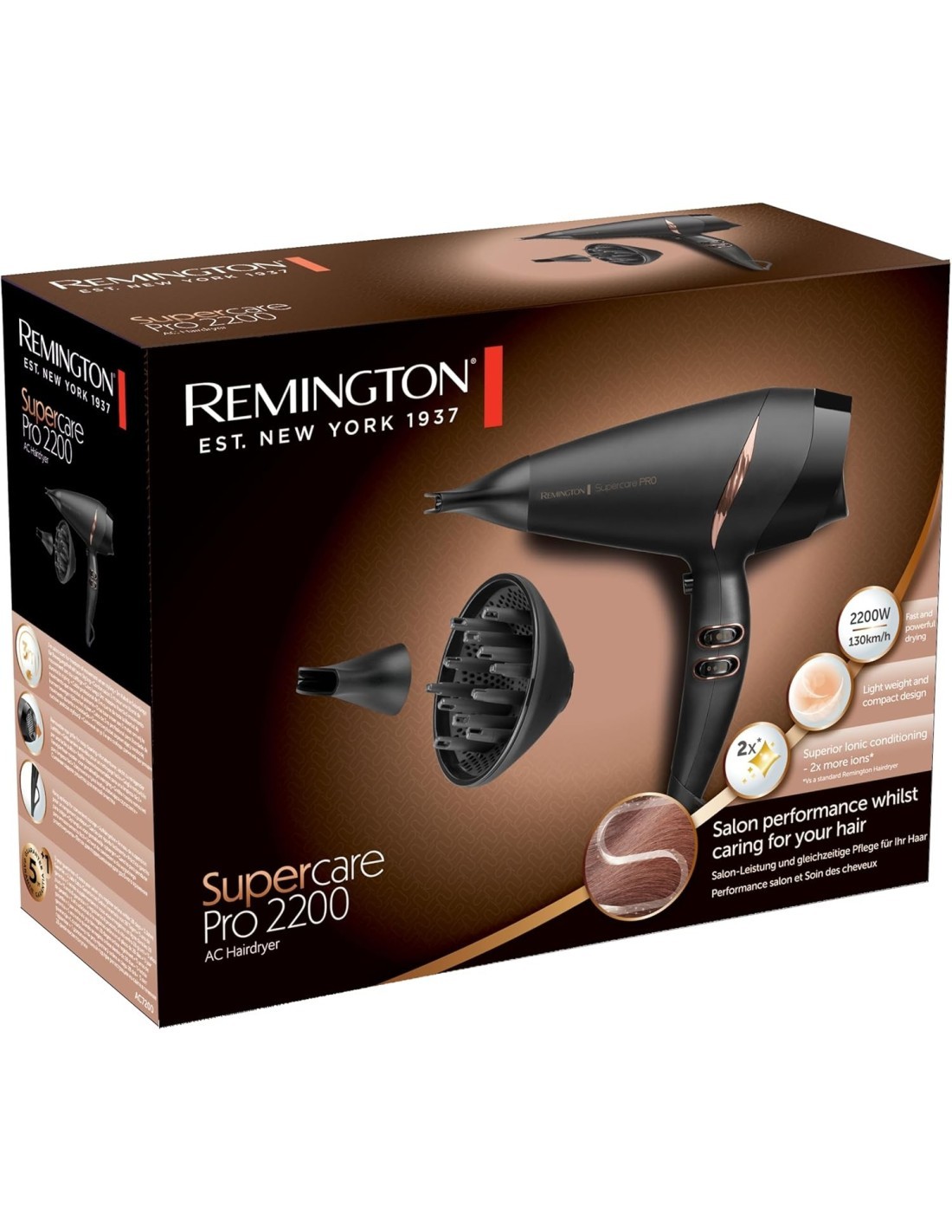 ASCIUGACAPELLI AC7200 3T 2200W     SUPERCARE PRO REMINGTON su TreG ...