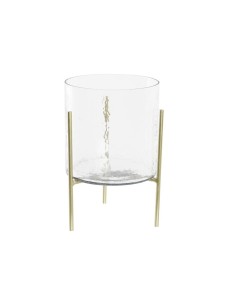 PORTACANDELA PV200158 VETRO/METALLO 18X18X28CM TRASPARENTE su TreG ...
