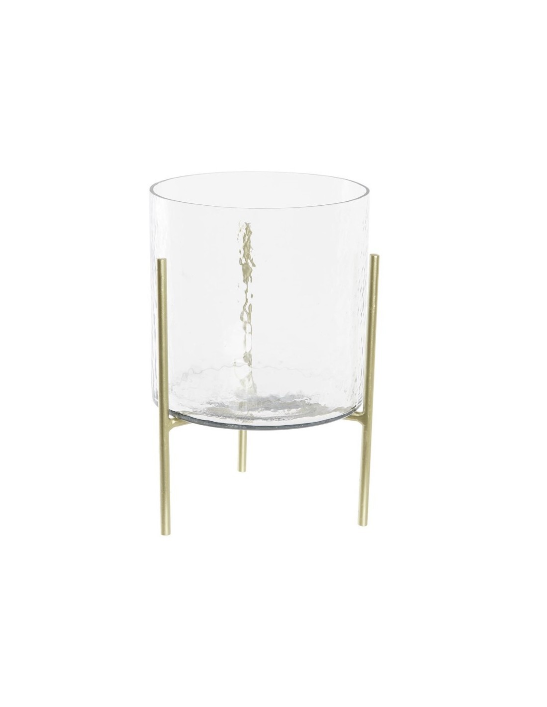 PORTACANDELA PV200158 VETRO/METALLO 18X18X28CM TRASPARENTE su TreG ...