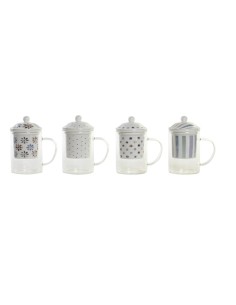 TAZZA DA INFUSIONE PC200254 CERAMICA/VETRO 300ML DECORI ASSORTITI s...