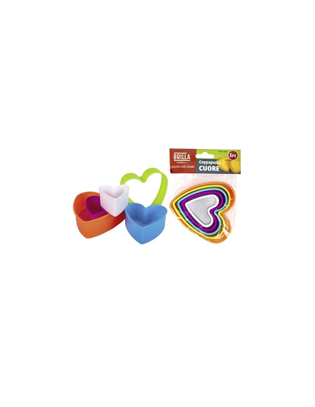 SET 5 FORMABISCOTTI COP07308A FORMA CUORE su TreG Ingrosso