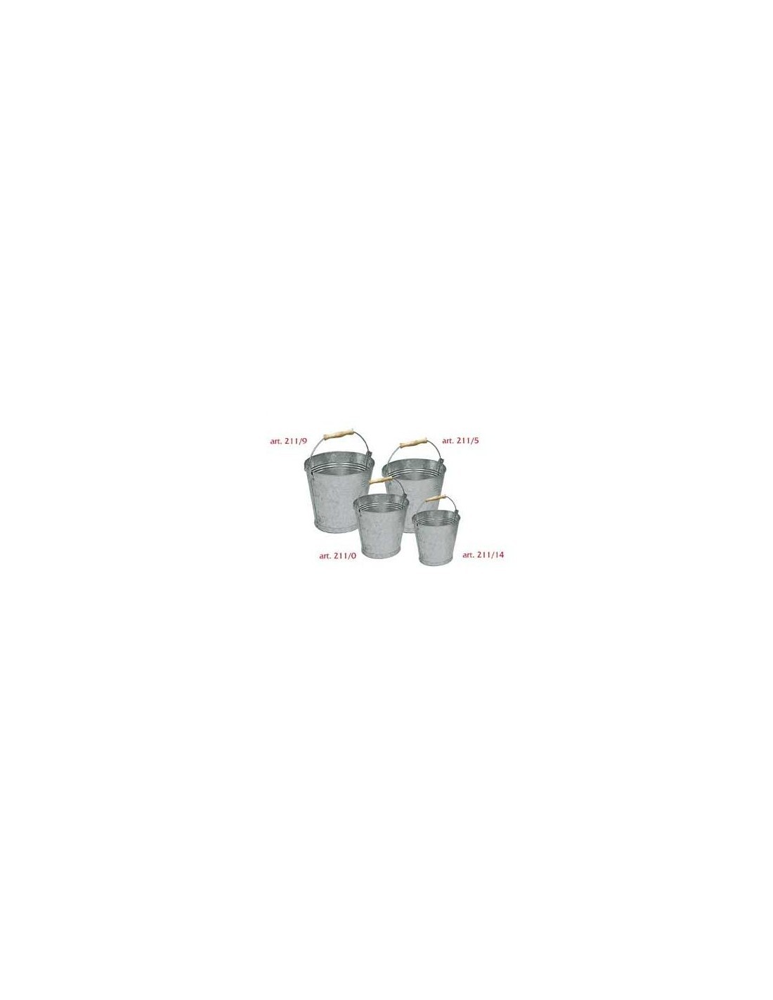 SECCHIO ZINCATO 211/5L su TreG Ingrosso