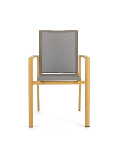 SEDIA 0663300 KONNOR SENAPE CON BRACCIOLI su TreG Ingrosso