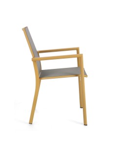 SEDIA 0663300 KONNOR SENAPE CON BRACCIOLI su TreG Ingrosso