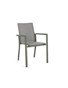 SEDIA 0663302 KONNOR VERDE CON BRACCIOLI su TreG Ingrosso