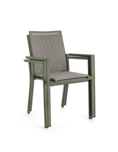 SEDIA 0663302 KONNOR VERDE CON BRACCIOLI su TreG Ingrosso