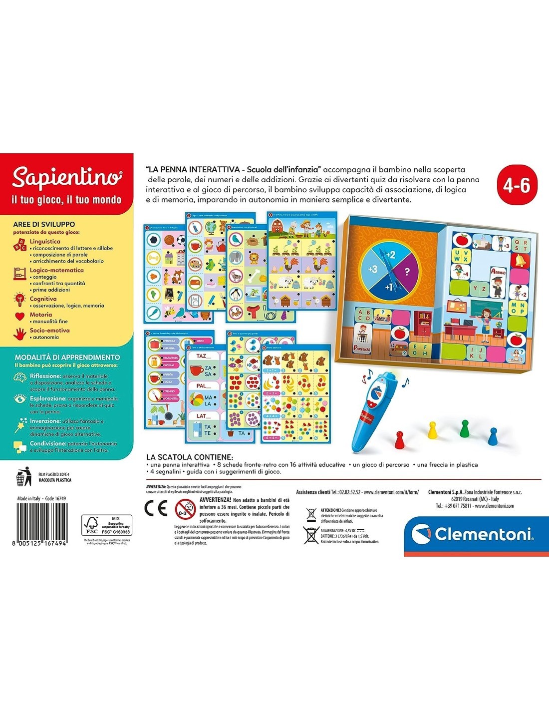 SAPIENTINO 16749 INFANZIA 2 PENNA INTERATTIVA su TreG Ingrosso