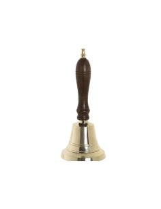 CAMPANA DH202156 LEGNO/OTTONE 7X7X18CM DORATO su TreG Ingrosso