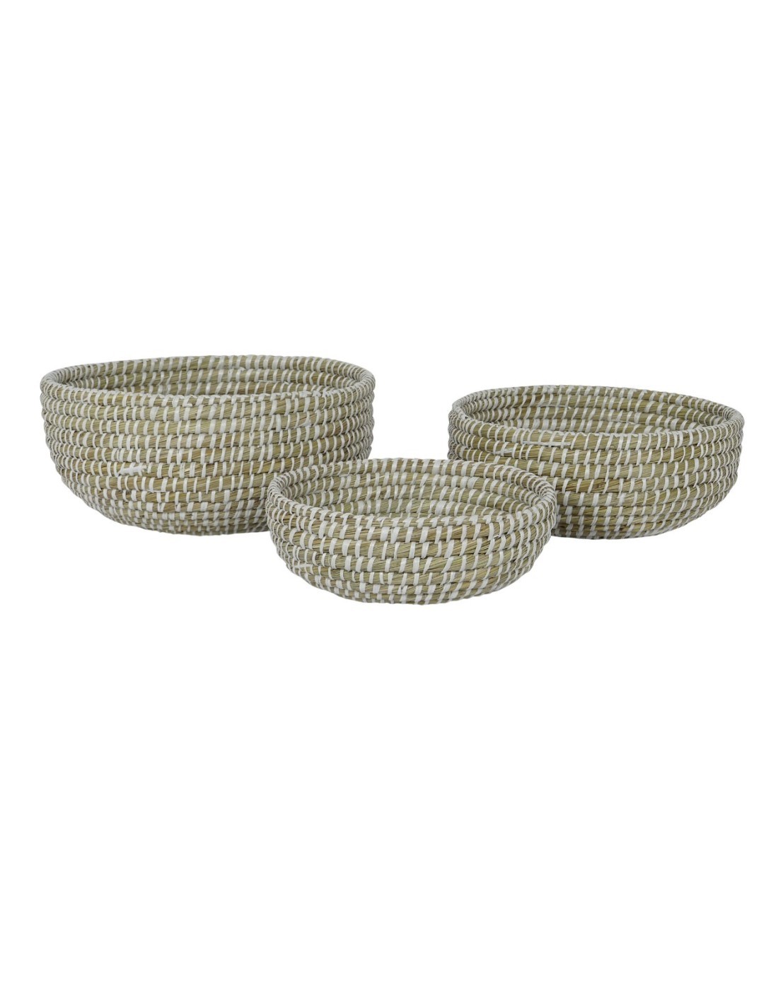 CESTA DC202118 3 MIS INTRECCIO 40X40X18CM NATURALE su TreG Ingrosso