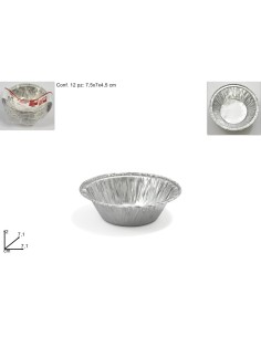 CONF 12PZ FORMA ALLUMINIO 199442 TONDA 7,1X2CM su TreG Ingrosso