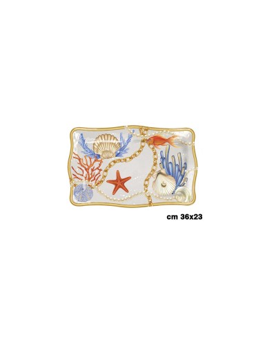 VASSOIO 1645-2722 36X23CM CONCHIGLIE su TreG Ingrosso