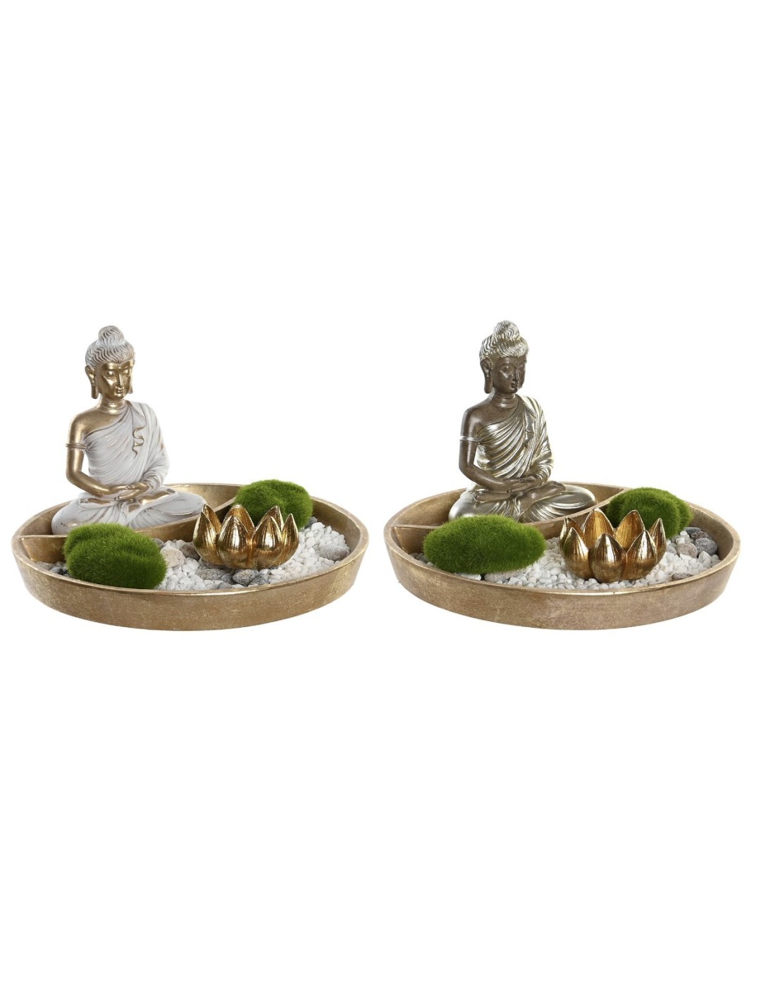 FIGURA BUDDHA FD205625 RESINA COLORI ASSORTITI 20X20X13,5CM su TreG...