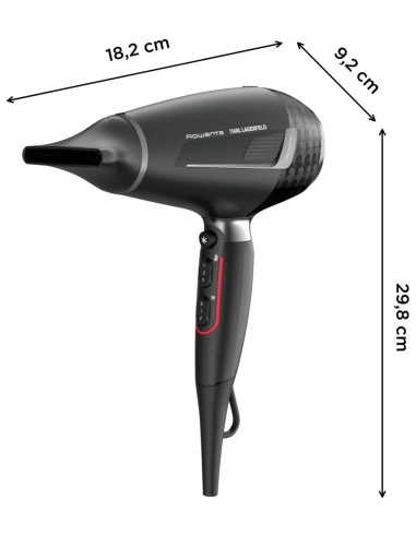 Rowenta x KARL LAGERFELD K/Pro Stylist Asciugacapelli 2200 W Nero