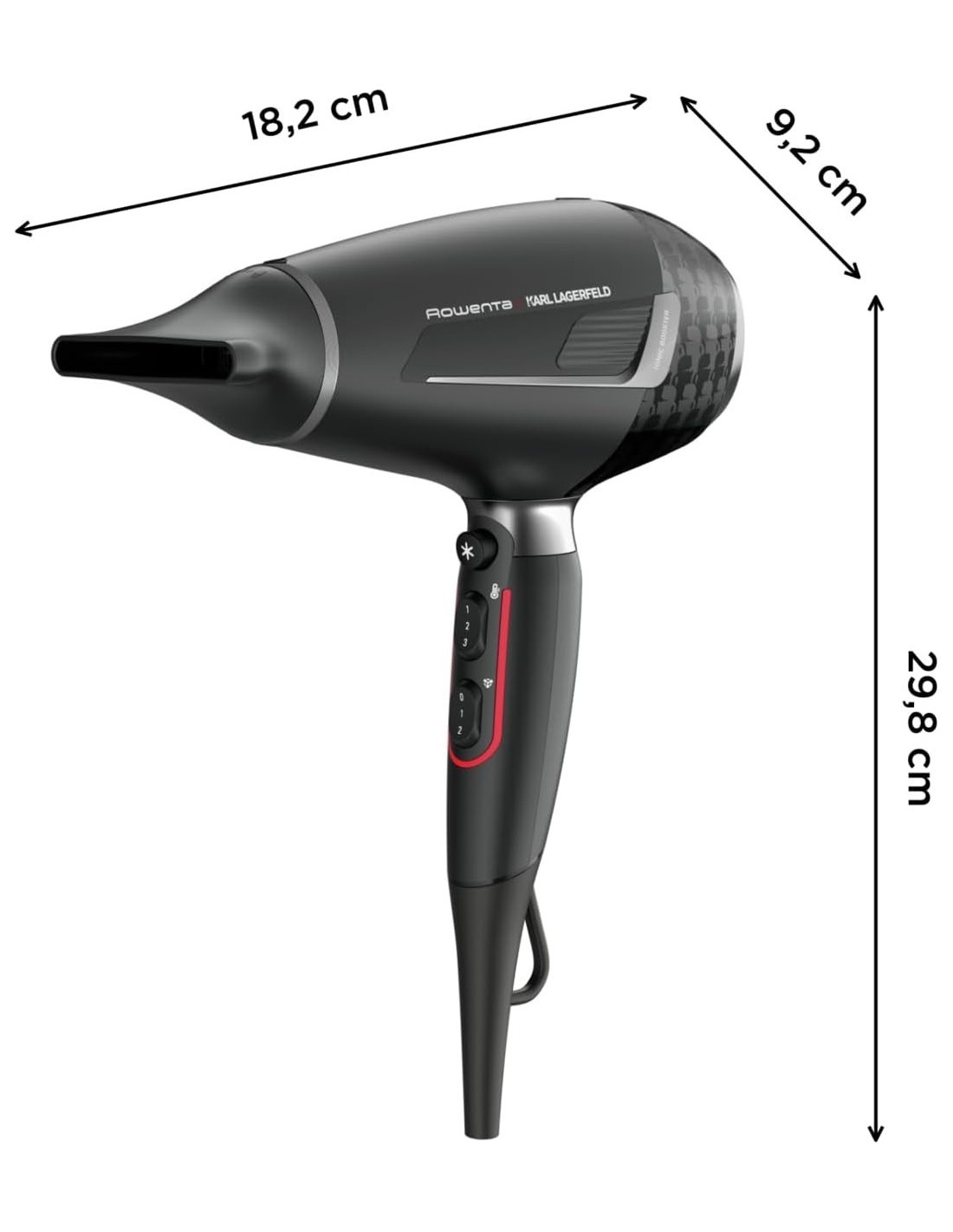 Rowenta x KARL LAGERFELD K/Pro Stylist Asciugacapelli 2200 W Nero