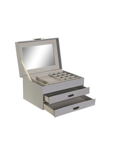 PORTAGIOIE JO206431 MDF/VELLUTO 20X14X12CM GRIGIO su TreG Ingrosso