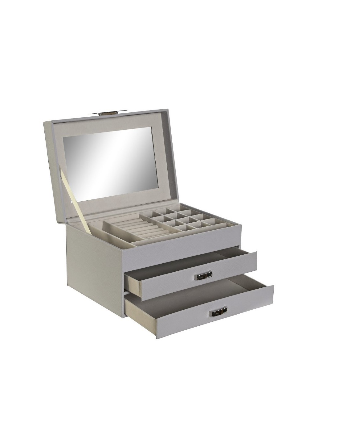 PORTAGIOIE JO206431 MDF/VELLUTO 20X14X12CM GRIGIO su TreG Ingrosso