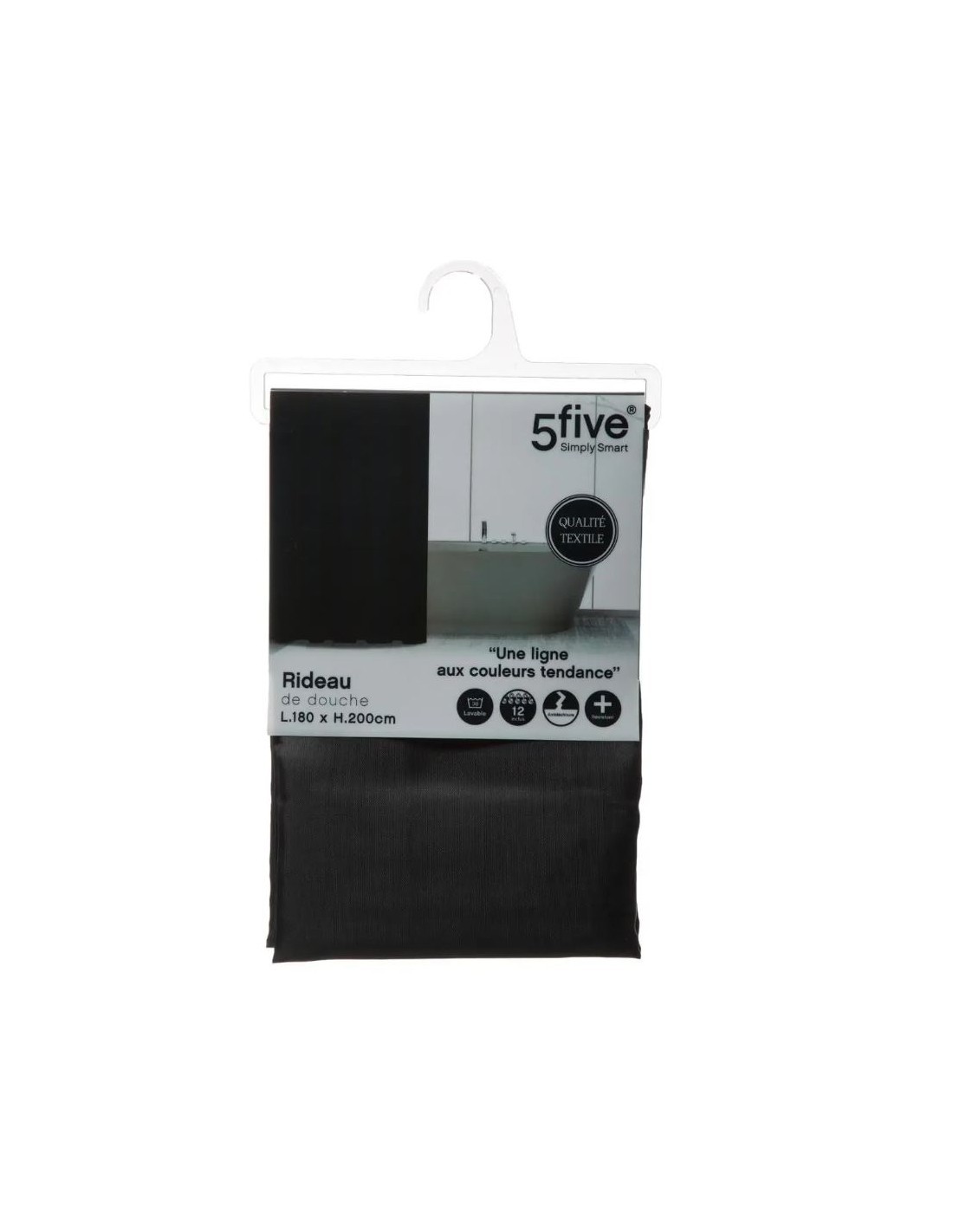 TENDA DOCCIA 105655 180X200 NERO su TreG Ingrosso