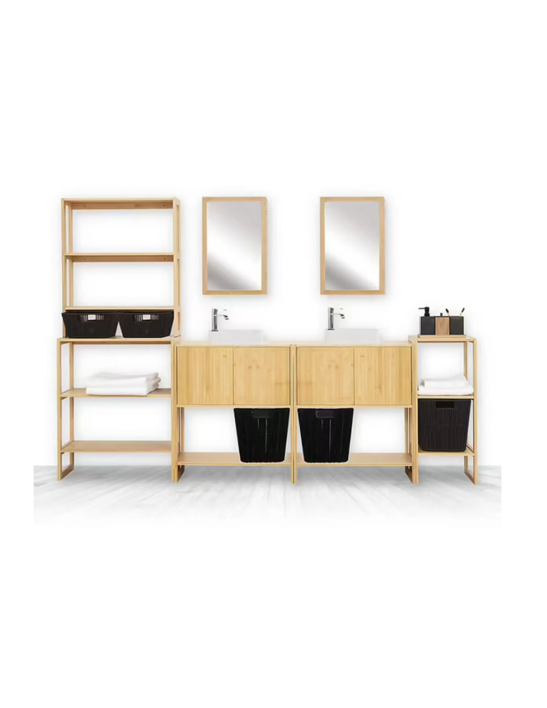 SCAFFALE 174824 BAMBOO 3P 35X20X84CM su TreG Ingrosso