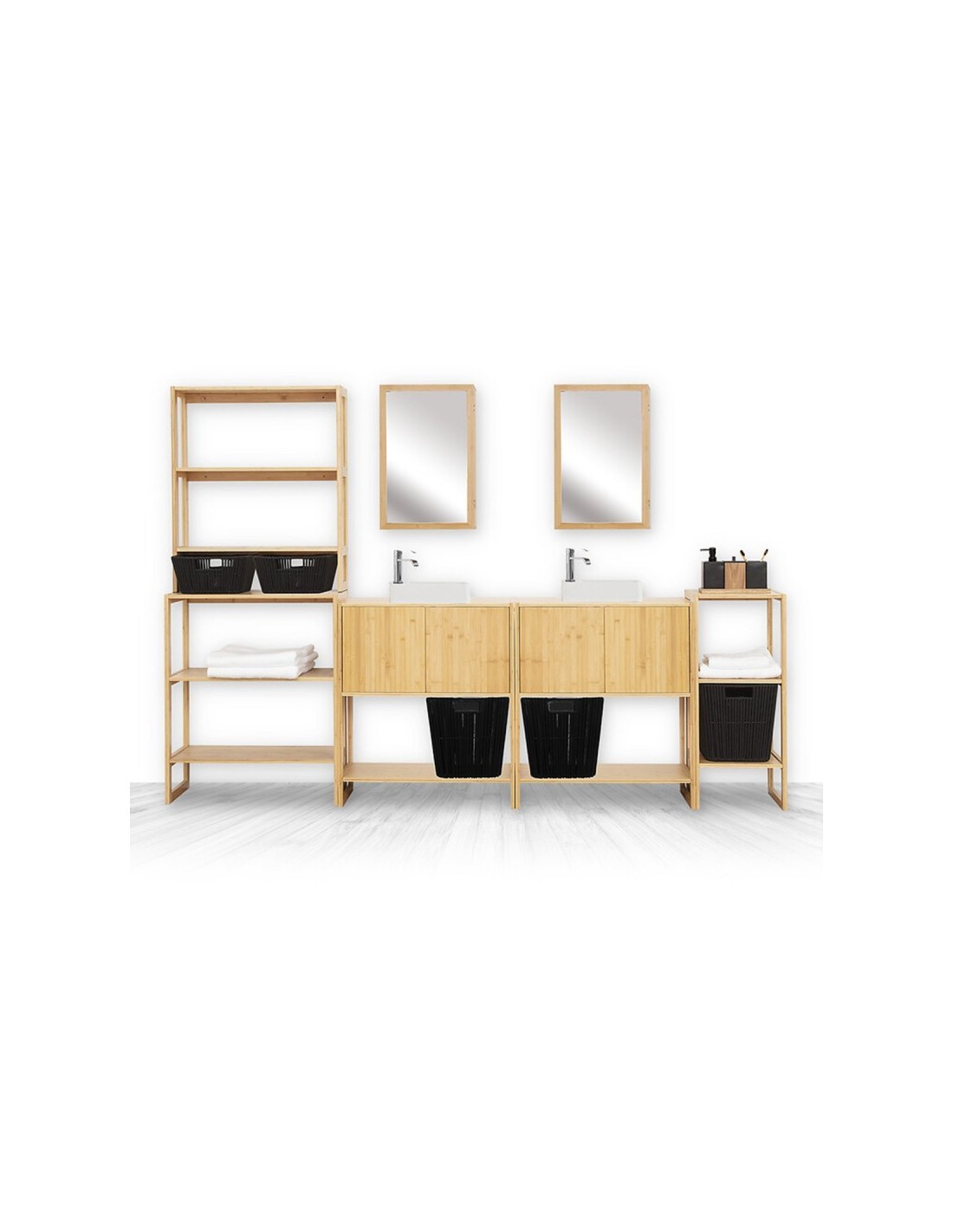 SCAFFALE 174825 BAMBOO 3P 35X33,5X84CM su TreG Ingrosso