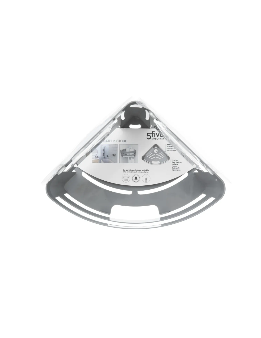 MENSOLA ANGOLARE 174835 CON VENTOSE GRIGIO su TreG Ingrosso