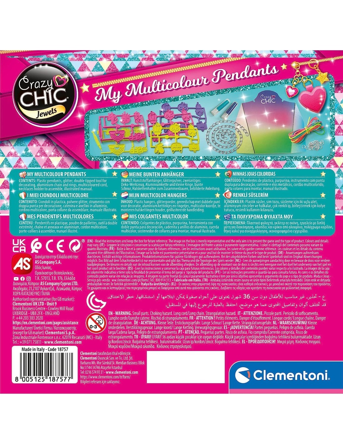 CRAZY CHIC 18757 MULTICOLOR PENDANTS su TreG Ingrosso