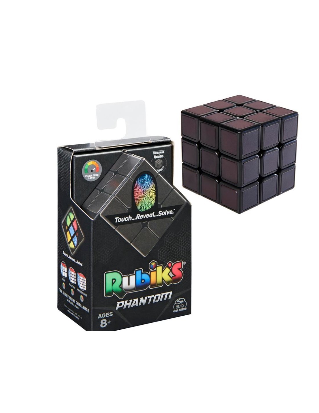 Rubik's Cubo di Rubik Phantom, Cubo 3x3 Originale con Tecnologia Termocromatica, Antistress e Rompicapo per Adulti e Bambini