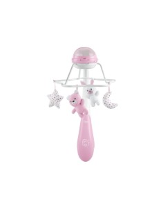 Giostrina Musicale Arcobaleno Rosa 3 in 1 con Telecomando - Suoni della Natura e Proiezione Arcobaleno