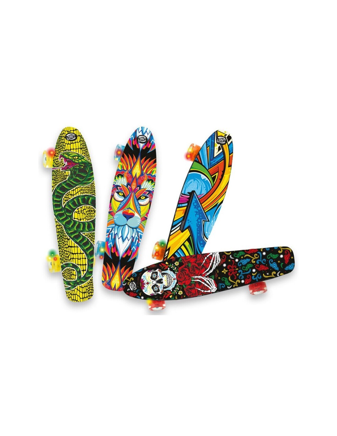 TEOSPORT 52160 SKATEBOARD 57CM RUOTE LED ASSORTITO