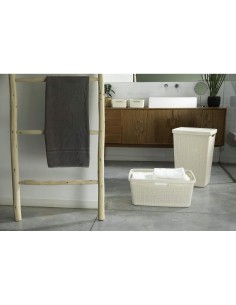 PORTABIANCHERIA JUTA 58LT BIANCO CON COPERCHIO