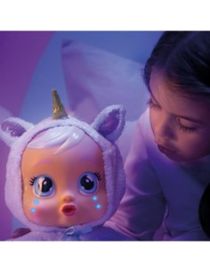 Cry Babies Goodnight Dreamy, Bambola Interattiva con Luce Notturna e Ninne Nanne, Giocattolo per Bambini dai 18 Mesi in Su