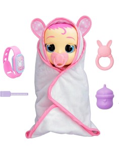 Cry Babies Newborn Coney Deluxe Interattiva, Bambola Neonata con Braccialetto Elettronico, Lacrime Vere e Suoni