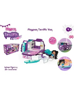 Pinypon Terrific Van, Tetto Trasformabile in Barca con Scivolo, Personaggio Mummia, per Bambini 4+ Anni, Famosa 2