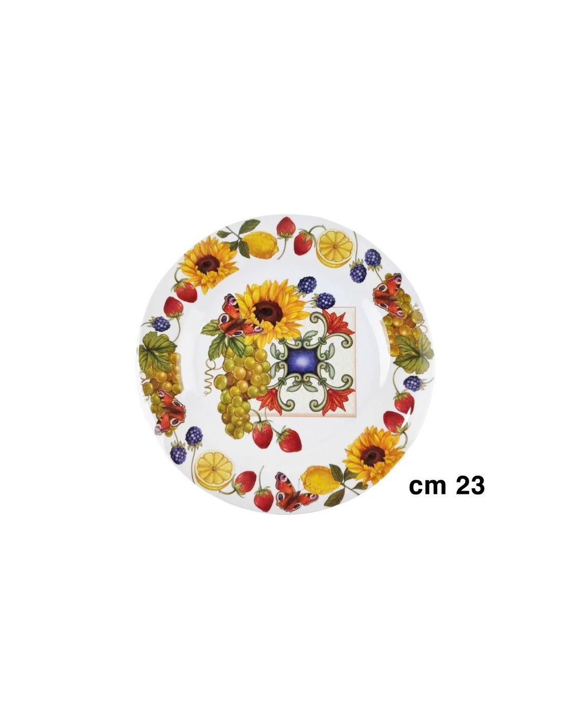 PIATTO PIANO 1645-1950 23CM CAMPAGNA TOSCANA
