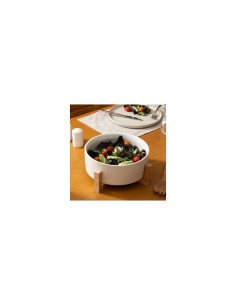INSALATIERA IN CERAMICA CON BASE IN BAMBOO DIAMETRO 23 CM su TreG I... 2