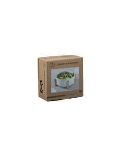 INSALATIERA IN CERAMICA CON BASE IN BAMBOO DIAMETRO 23 CM su TreG I...