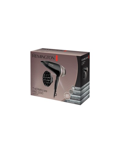Remington D5715 Asciugacapelli Thermacare Pro, Ionico, 2300W, Diffusore e Concentratore, Basso Rumore, Nero e Grigio