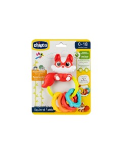 Chicco Trillino Scoiattolo, Sensoriale, Motricità Fine, Ghiande per Dentizione, Suono Tintinnante, Anello Facile da Impugnare