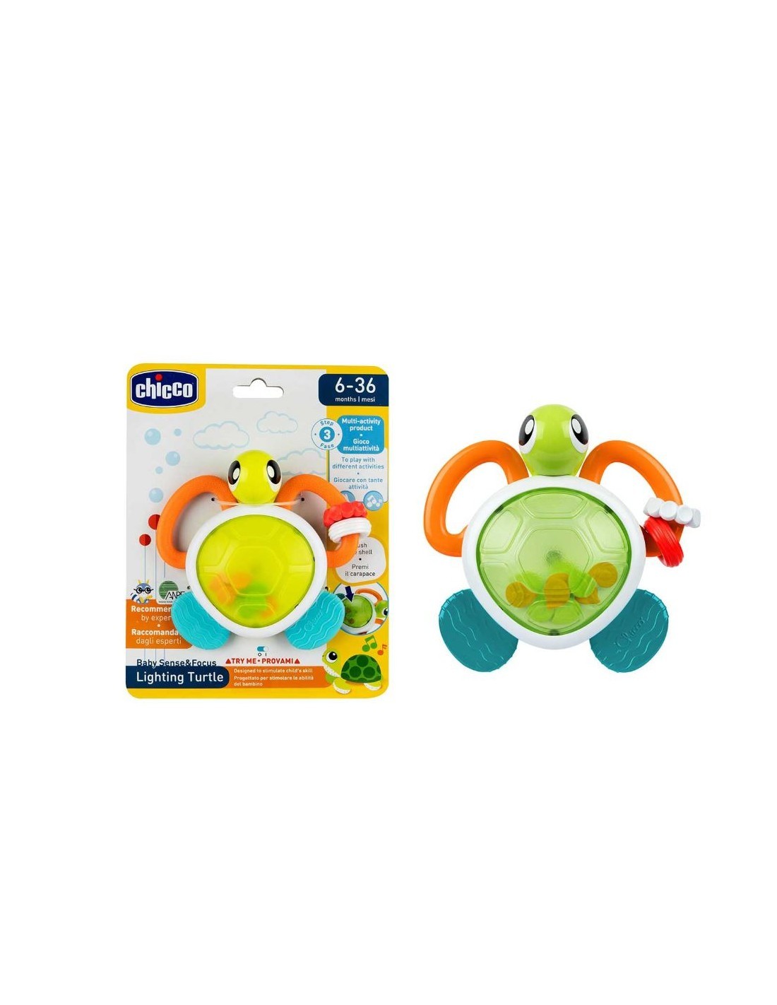 Trillino Elettronico Tartaruga per Bambini 3-36 Mesi
