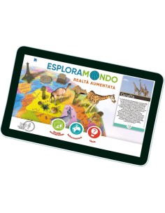 SAPIENTINO CLEMENTONI ESPLORAMONDO REALTA' AUMENTATA educativo parlante con 3 modalità di gioco PER BAMBINI